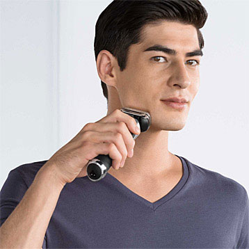 Electric Shaver in Use